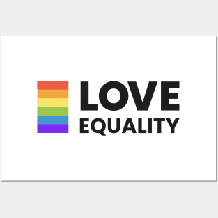 Love Equality Pride Rainbow Graphic Posters and Art